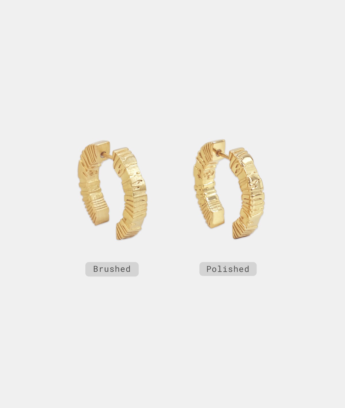 18K Gold Open Hoop Earring