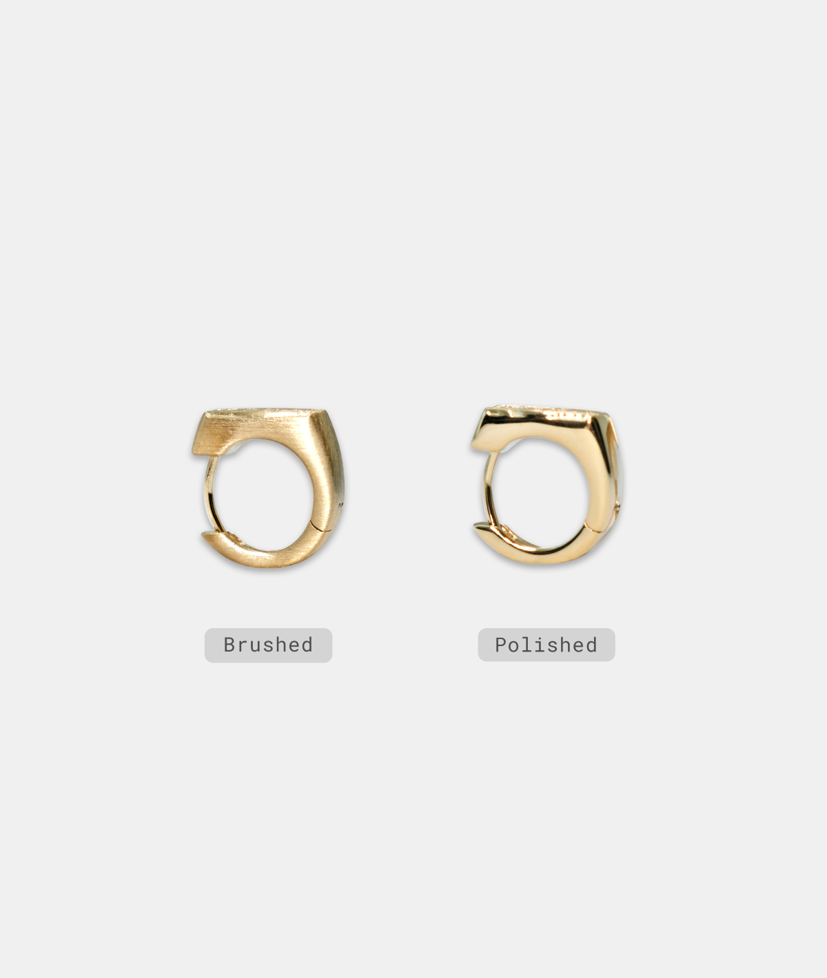 18K Gold Round Hoops