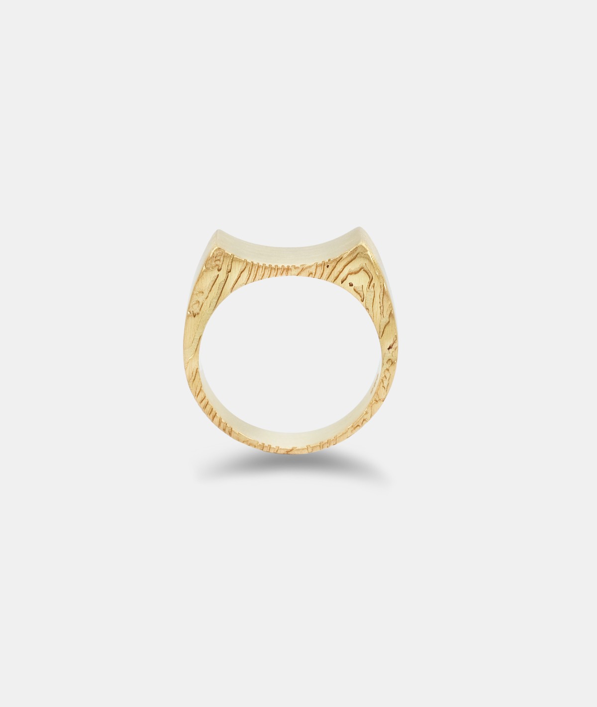 18K Gold Concave Tapered Ring