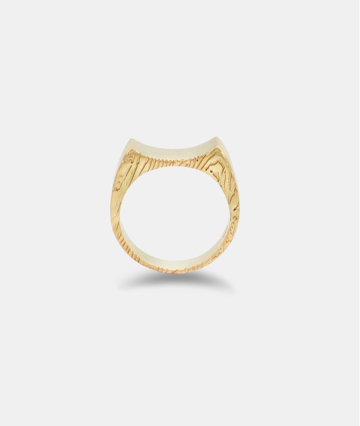 18K Gold Concave Tapered Ring