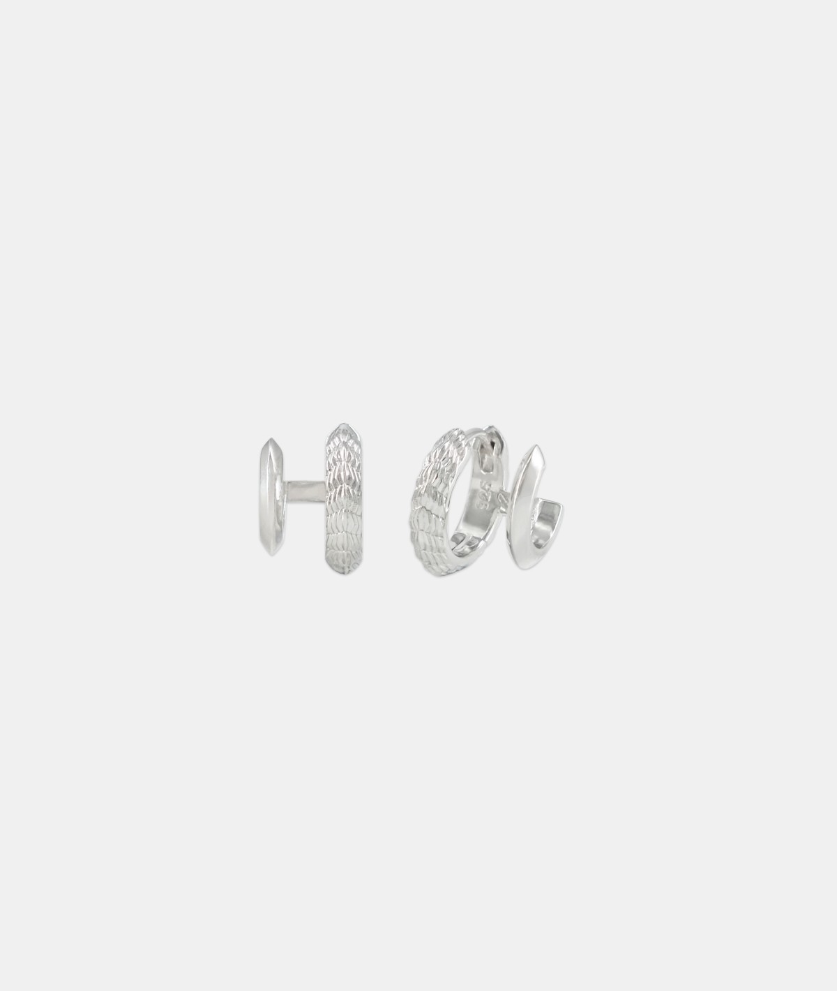FOLIUM Duo Hoops [Silver]