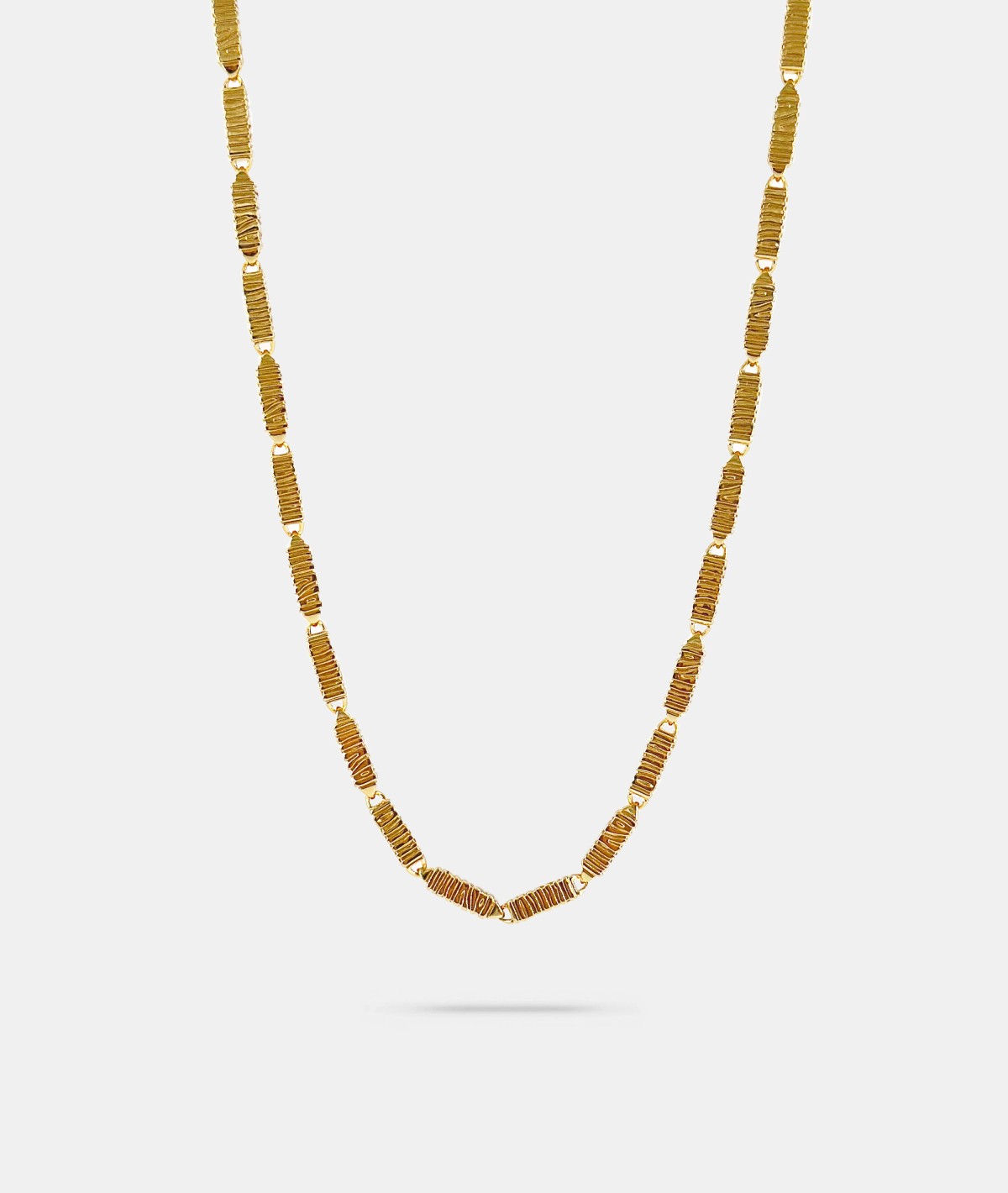 18K Gold Block Chain Necklace [Made To Order]