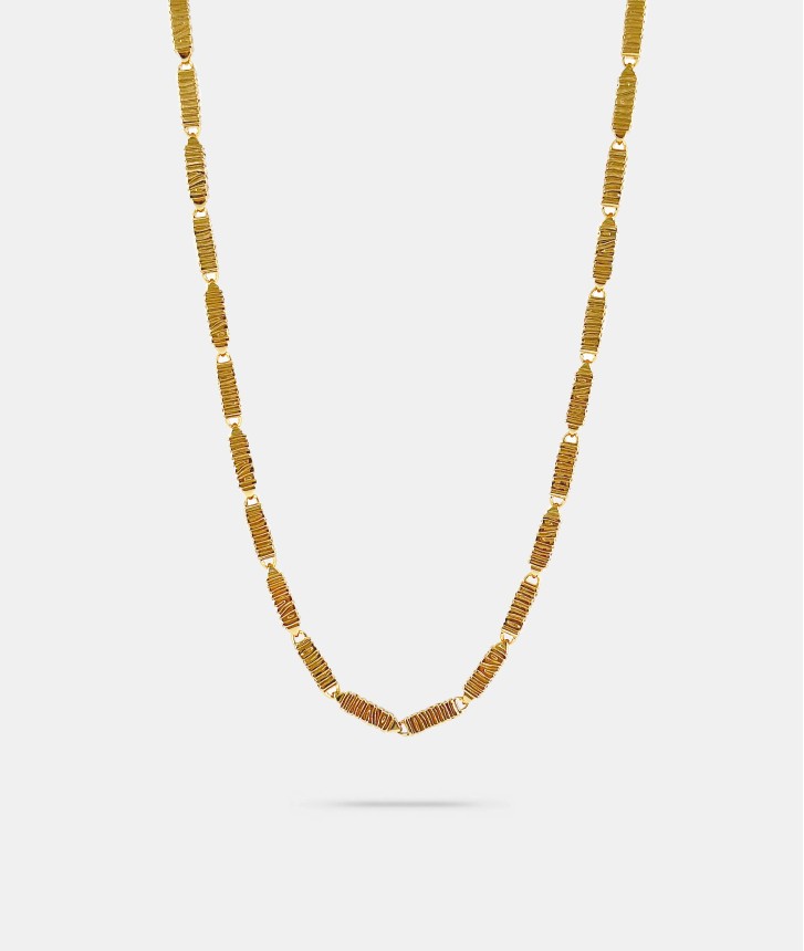18K Gold Block Chain Necklace [Made To Order]