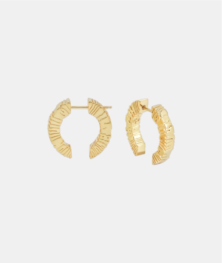 18K Gold Open Hoop Earring
