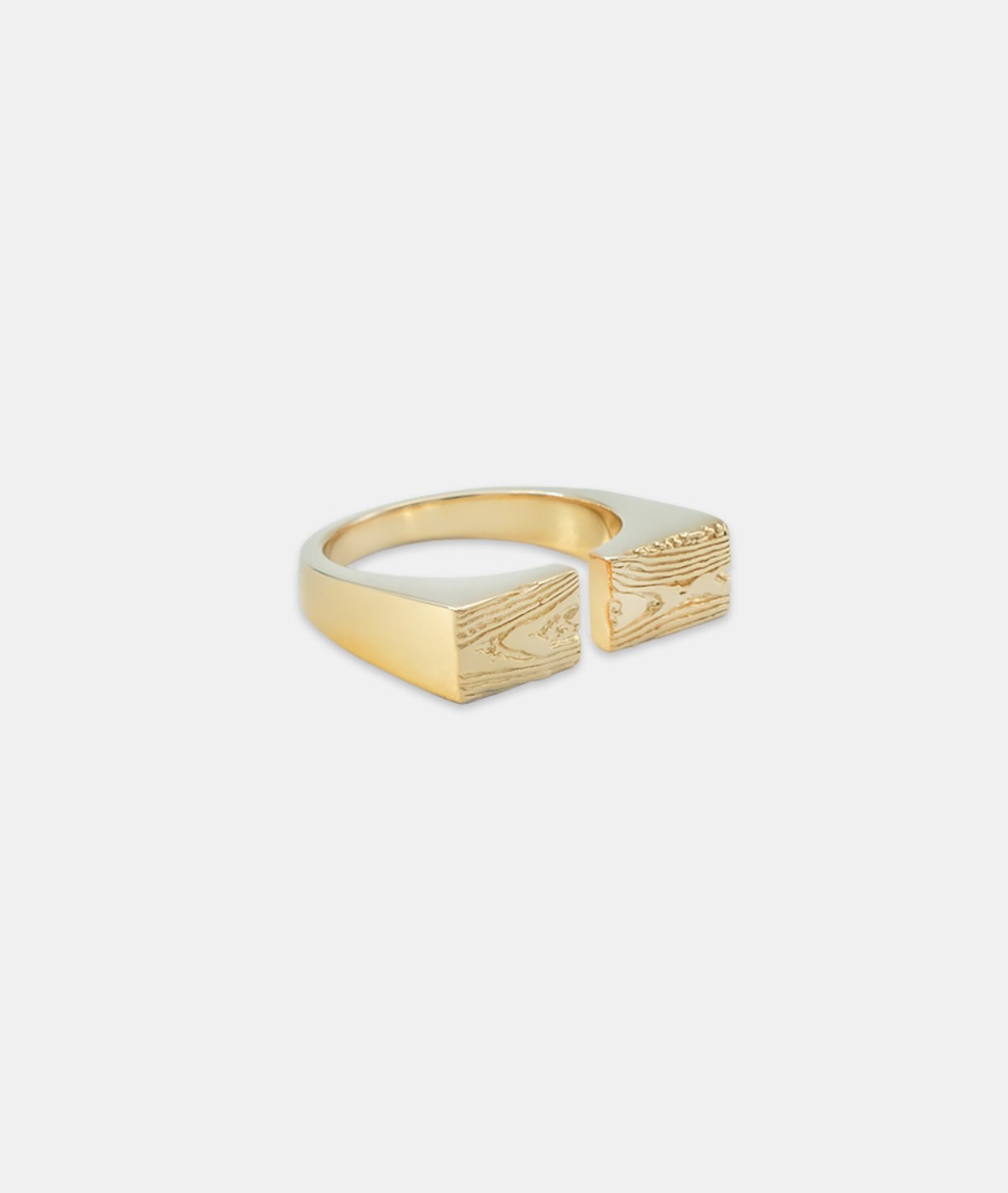 18K Gold Open Block Ring